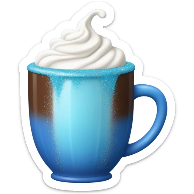Blue hot choco sticker
