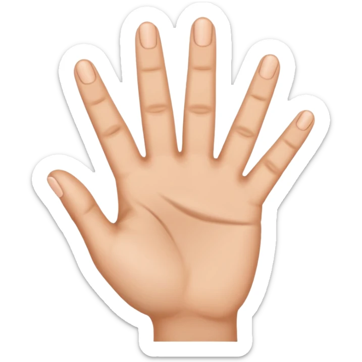 Manos con 3 dedos levantados y la otra mano solo 1 dedo levantado sticker