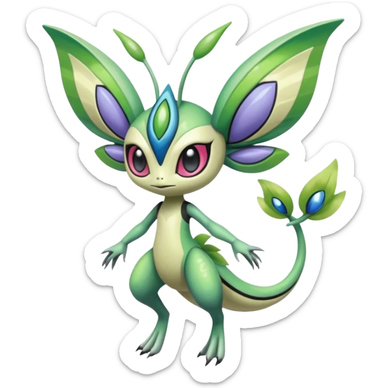 Colorful Exotic Meloetta-Celebi-Palkia-Virizion-Venom-Stitch-Fakémon-creature-hybrid sticker