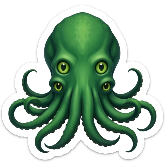 una spaventosa creatura aliena, simile agli orrori di H.P. Lovecraft sticker