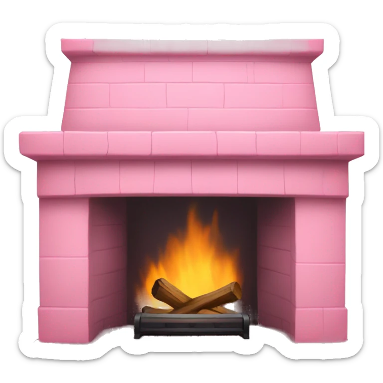 Winter Pink FirePlace sticker