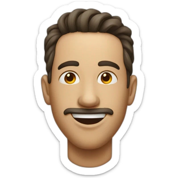 a man with the tip of his tongue but a firm mouth sticker