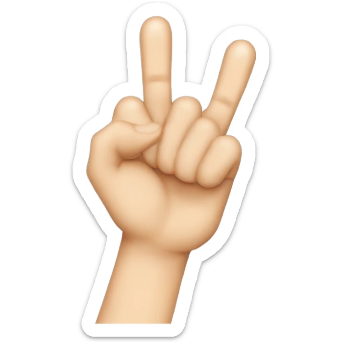 Drei Finger hoch also Daumen, Zeigefinger und Mittelfinger die anderen unten (Hand) 👆🏻wie das nur noch mittelfinger hoch sticker