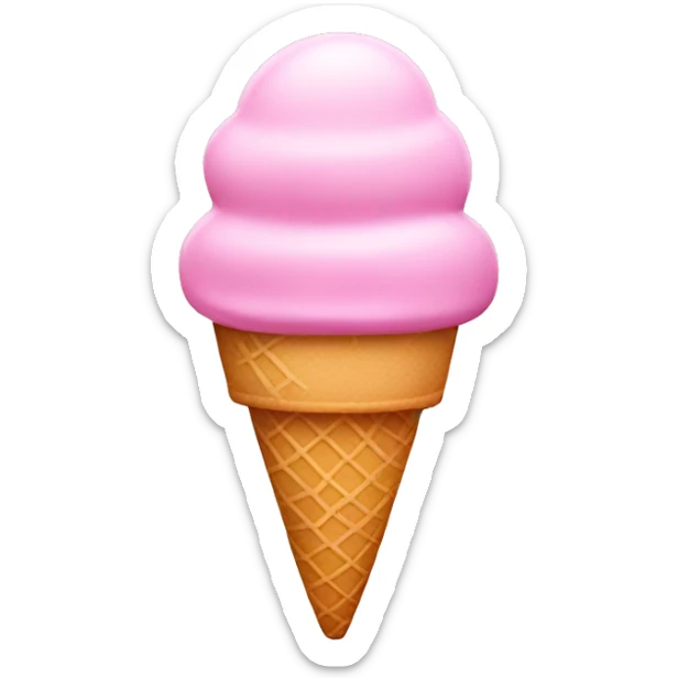 Pink ice cream  sticker
