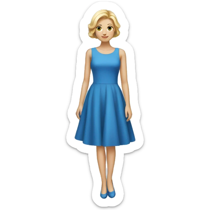 blue dress sticker