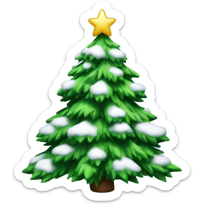 Christmas tree with Snow  sticker