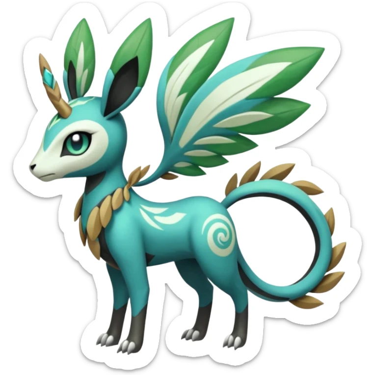 Meloetta-Cobalion-Virizion-Terrakion-Pokémon-Fakémon-fusion-hybrid-creature sticker