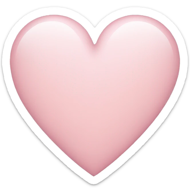 Light pink heart sticker