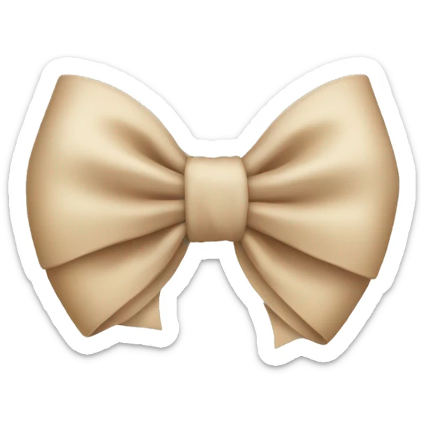 Beige bow sticker