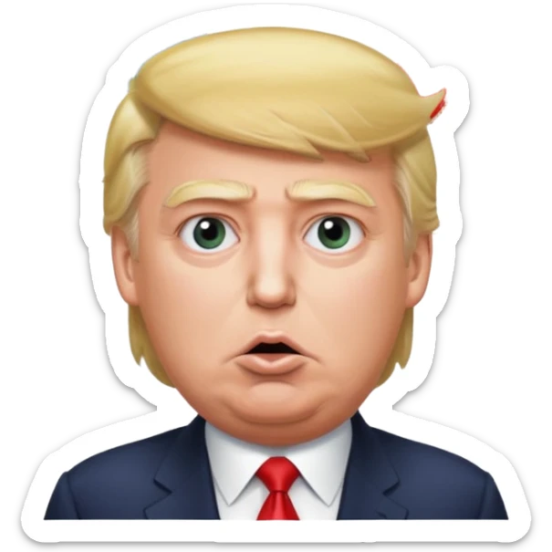 Trump  qui dit des gros mots dans une bulle et qui dit tg  sticker