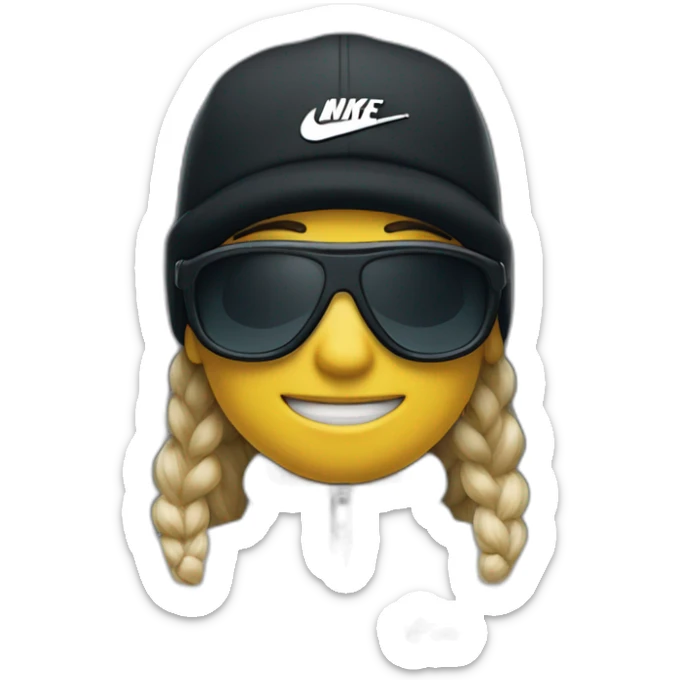 Un garçon blanc qui porte das lunettes de ski, il a les cheveux noirs, un survetement de lacoste et une casquette nike sticker