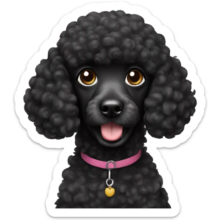 black poodle sticker