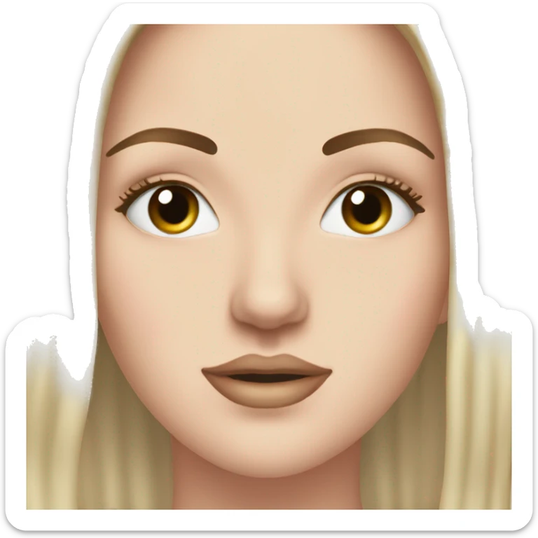 White girl- eyes closed- beauty face mask massage full care sticker