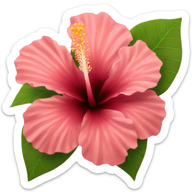 hibiscus flower sticker