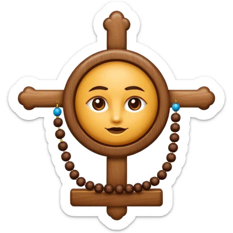 Rosario catolico. Con 10 cuentas por misterio y un solo centro  sticker