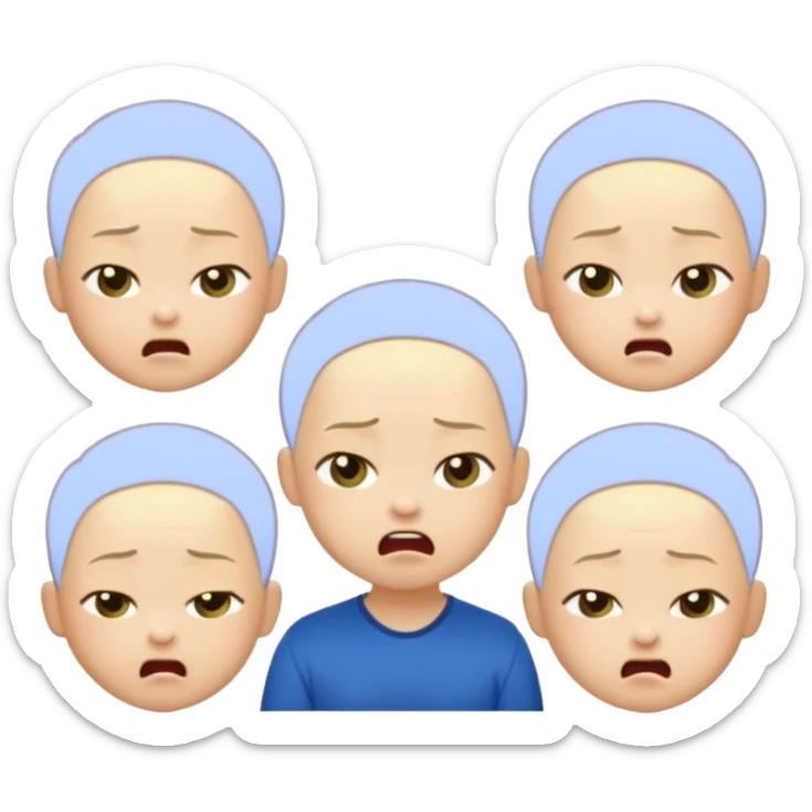 FOURTH NATTAWAT in a blonde bald hair
Convert the image into a set of chibi stickers (4x4 grid) outfit similar to this one including expressions of laughing being
angry,
crying, sulking, thinking, being sleepy, blowing kiss,winking, being suprised
 sticker