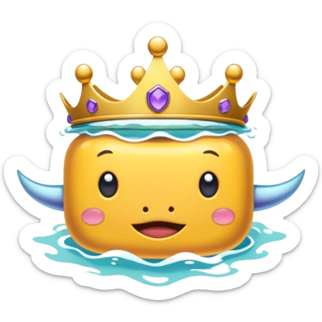 Emblema de sub para Twitch que sea una corona chula para recibirla a los 4 meses sticker