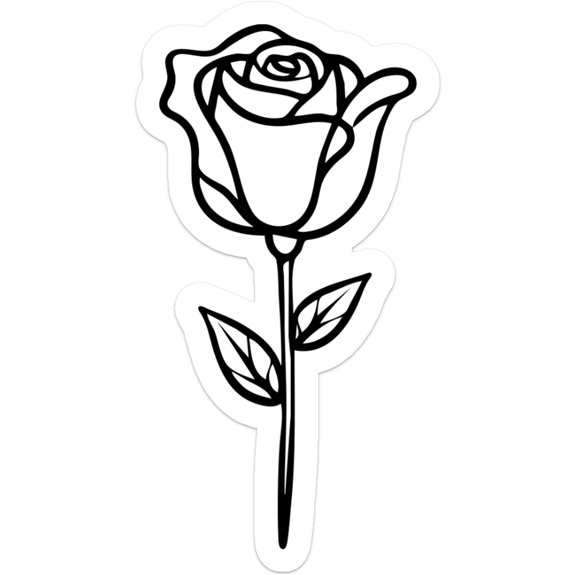 Combined icon of a wilted rose flower with a low battery symbol incorporated into the stem sticker