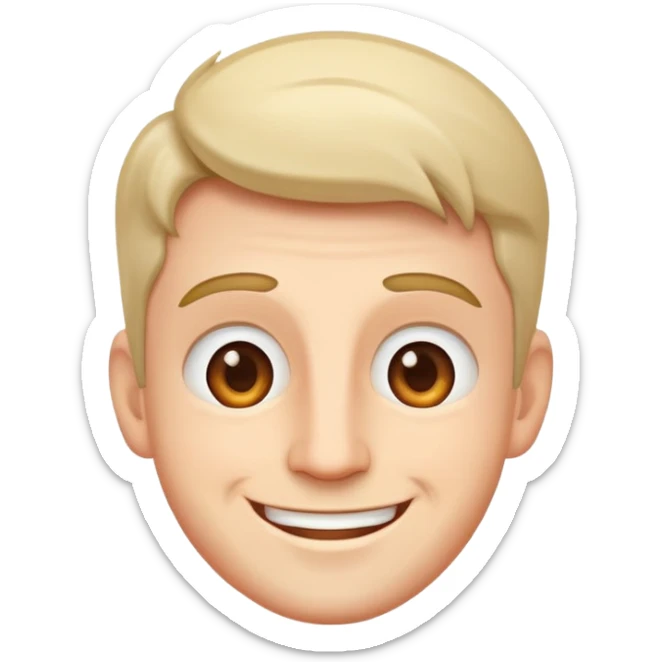 Man face happy sticker