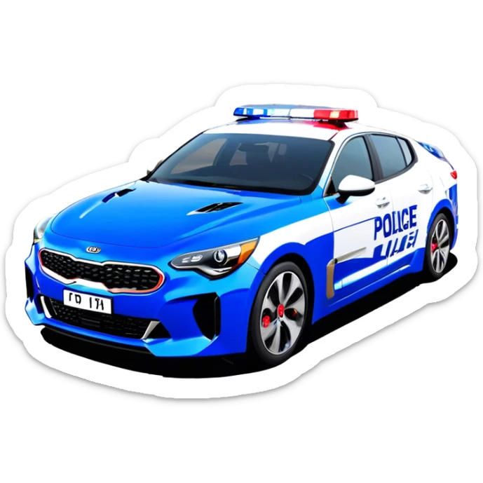 Kia Stinger - Australian Police car (Model Year:2020) (Iconic Australian police colours) sticker