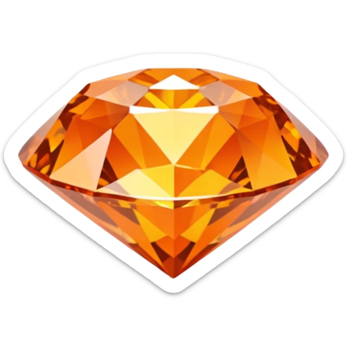 orange diamond sticker