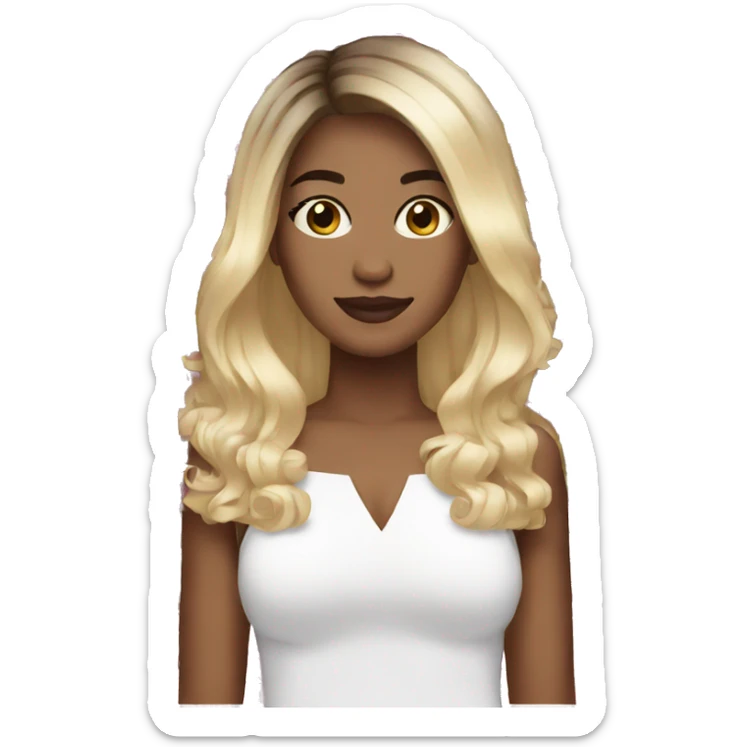  ombré hair woman white sticker