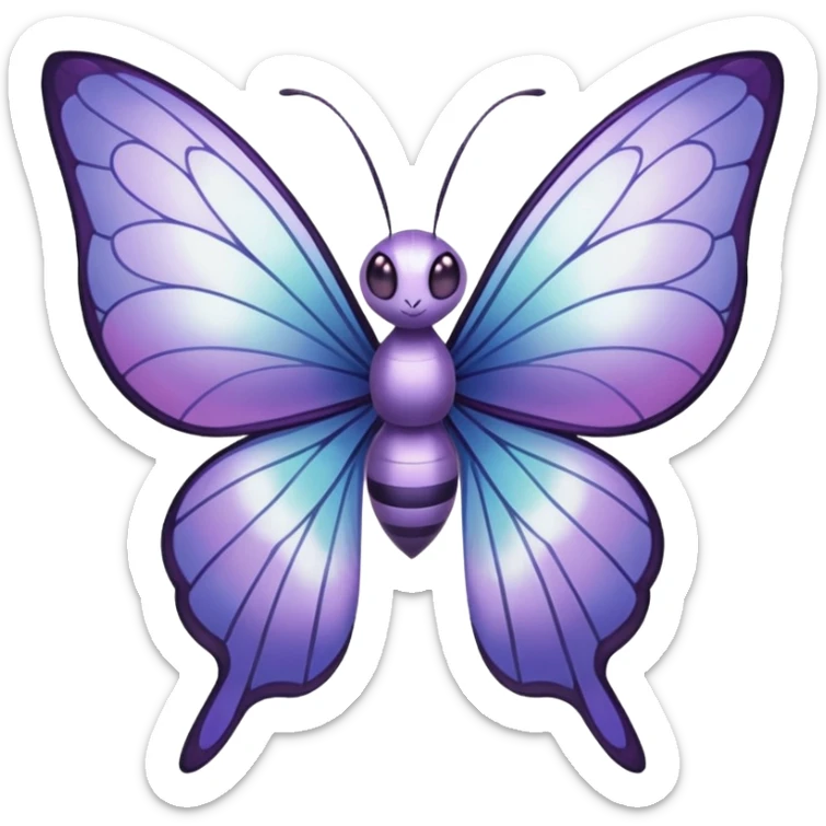 Butterfree-Lunala-Beautifly-Fakémon-hybrid-creature (full body)  sticker