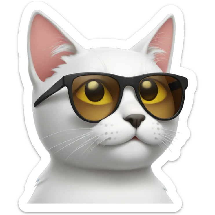 Cat with sunglasses sticker