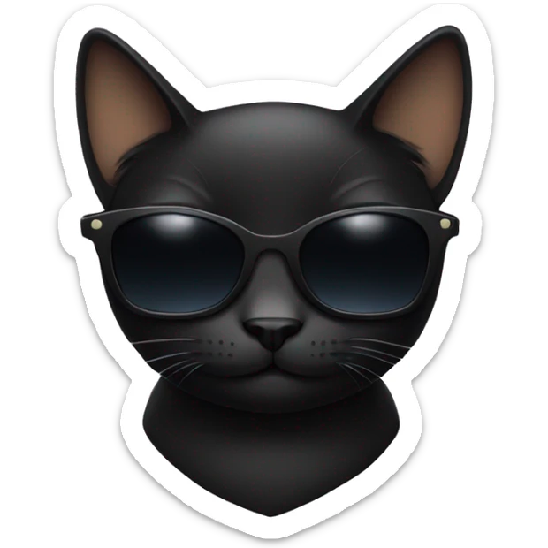 Black Cat with sunglasses sticker
