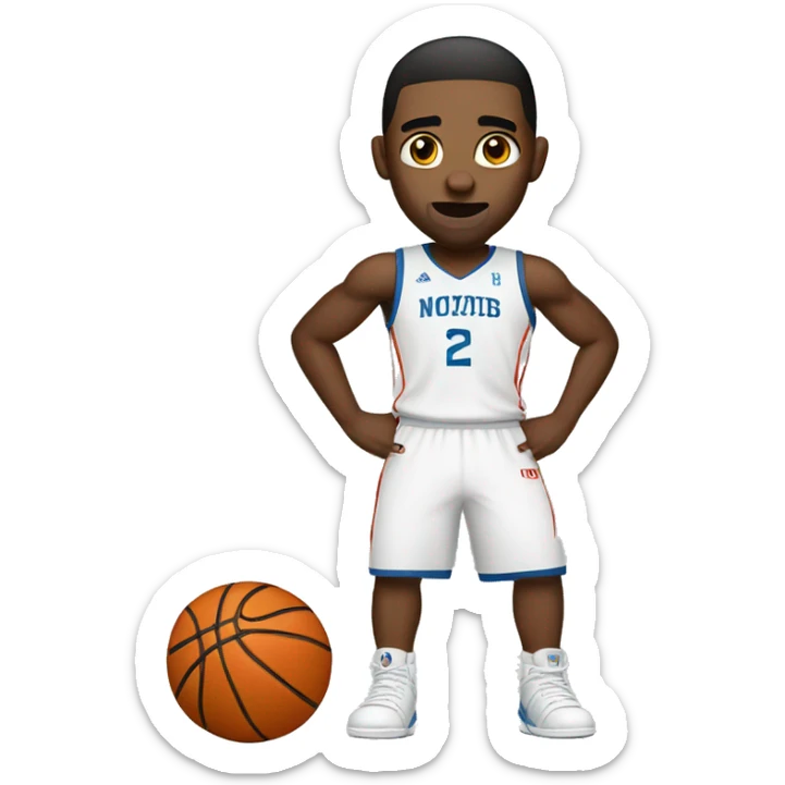 Basketball star sticker