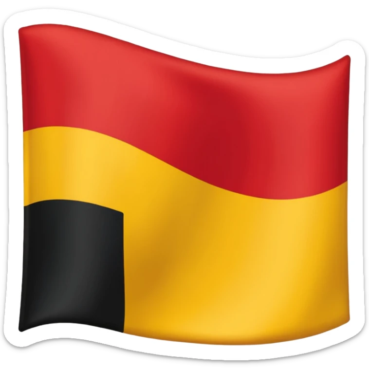 Bandera con colores, rojo, amarillo y negro, inspirada en Alemania sticker
