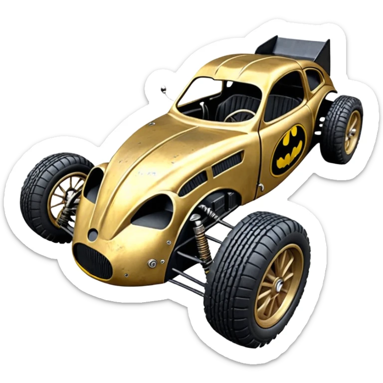 1:10 off-road lcg Basher Batman’s 1934 blackened tarnished C-3PO ford jaguar rc car (extra wide tires with fenders) sticker