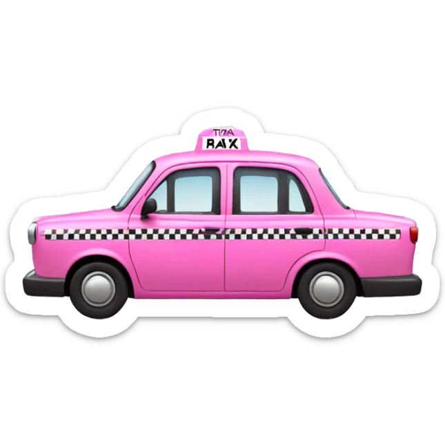 Pink taxi sticker
