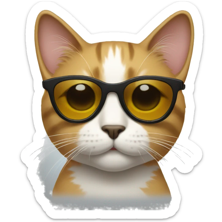 Cat with sunglasses sticker