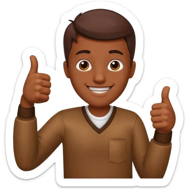 Buat gambar those bad tings guy dari sml yg sedang senang dan berikan jempol sticker