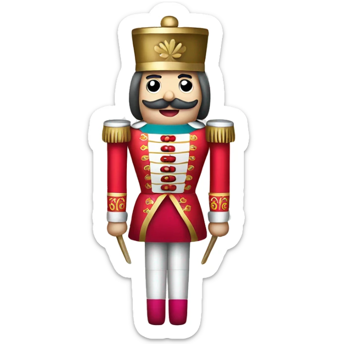 Colorful nutcracker sticker