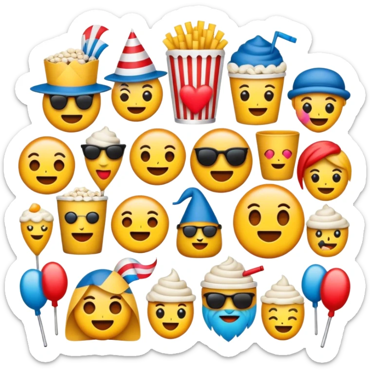 Cinematic Realistic Zagreb Film Festival Pop Culture Emoji, showcasing a vibrant, artistic festival atmosphere rendered with dynamic textures and cinematic, festive lighting. sticker