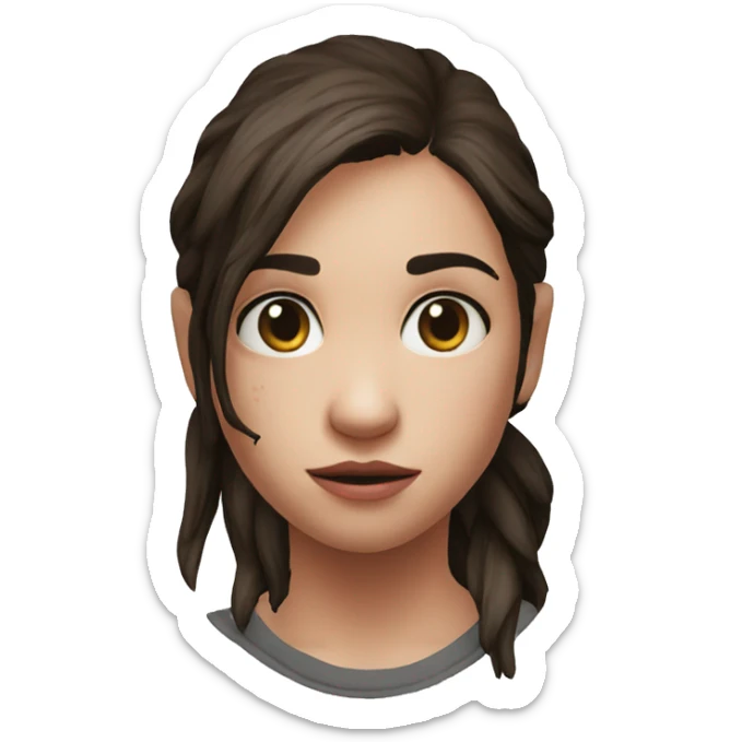 Ellie the last of us red t-shirt sticker