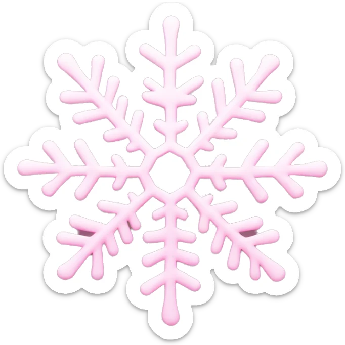 pastel pink snowflake  sticker