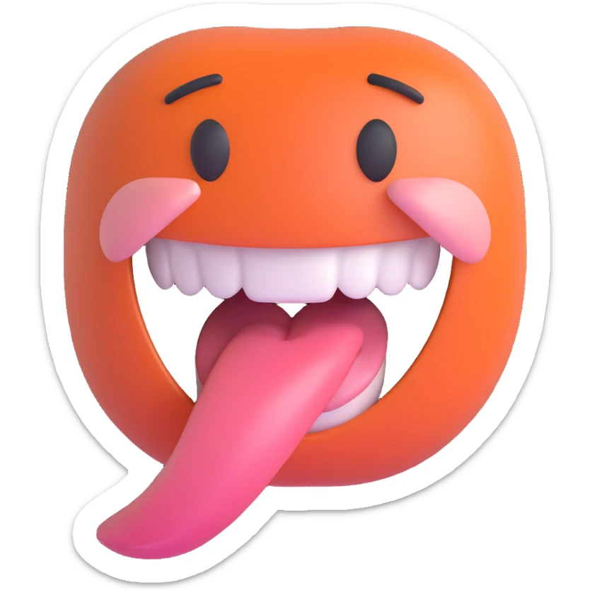 smiling with tongue sticking out
add the words  I’m talking bout innatt  sticker