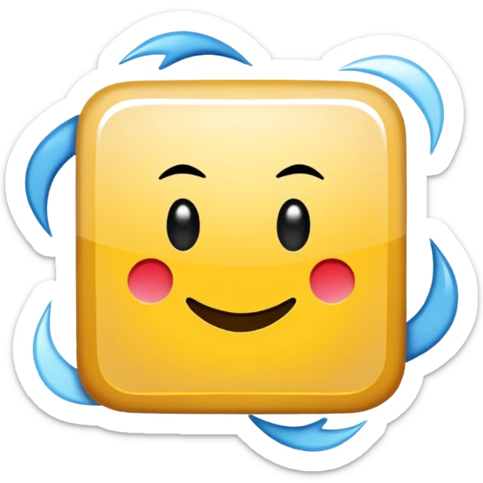 ein um 45 grad gedrehtes hell blauer qaudrat mit weißem checkhaken wie das verify badge auf roblox sticker