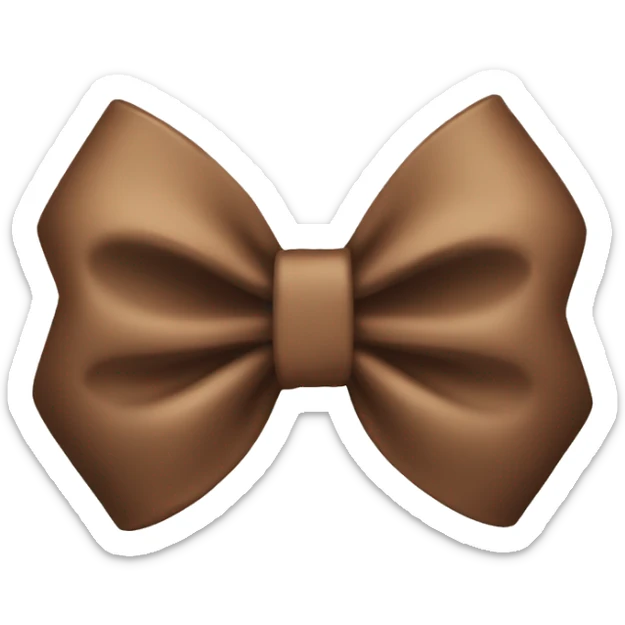 Brown bow sticker