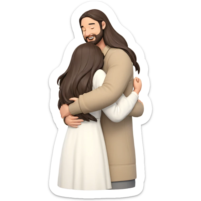 warm embrace of love sticker
