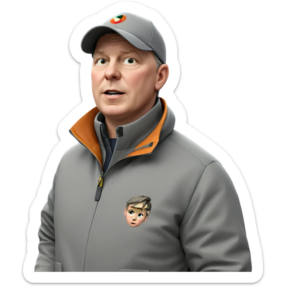 boy in grey jacket sticker