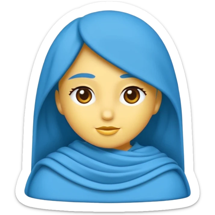 açık tenli  uzun kıvırcık sarı saçlı mavi gözlü yetişkin kadın sticker