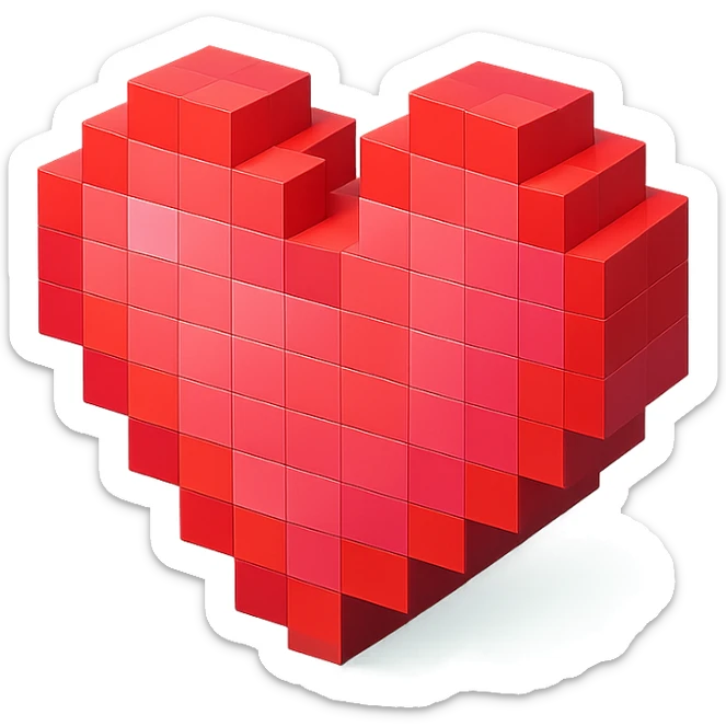 Heart sticker