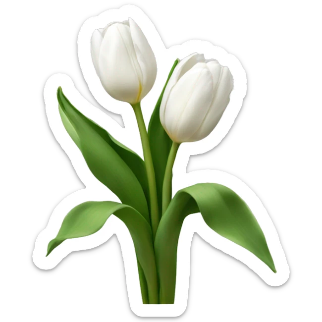 white tulips sticker