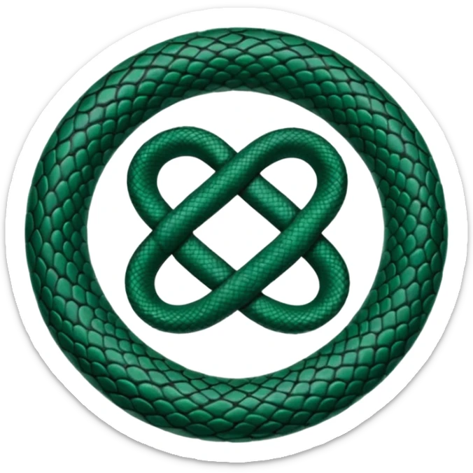 Símbolo da Fisioterapia formado por um círculo verde, duas serpentes, e um raio central.
No conjunto, o símbolo representa o uso do movimento e do conhecimento científico para promover a reabilitação e o bem-estar do corpo humano. sticker