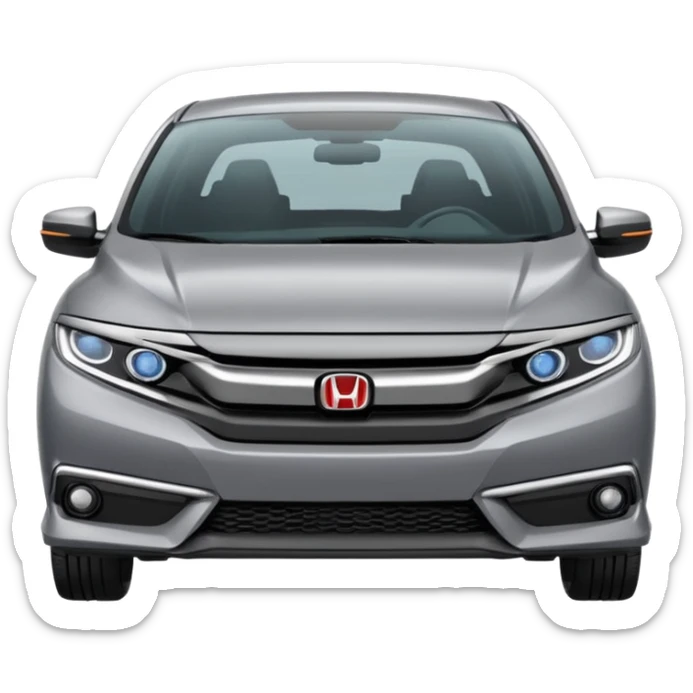 Make an emoji of a 2024 Honda civic with a grey exterior with no added color  sticker