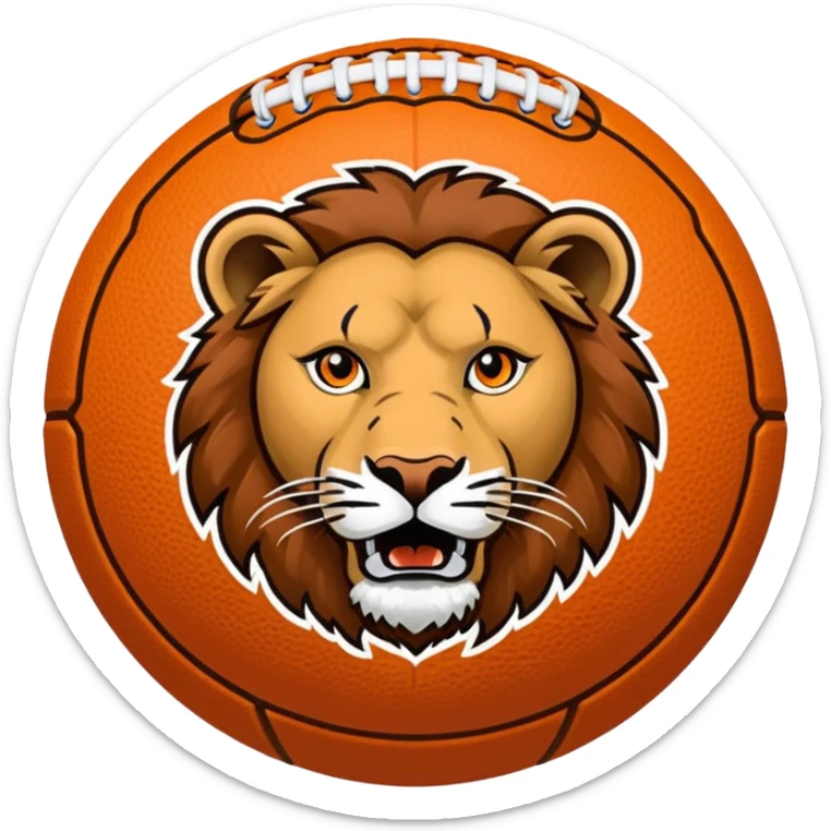 Football Emoji with Detriot Lions Logo as the footballl sticker
